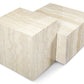 Ensemble 2 Tables Basses Travertin