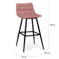 Lot de 4 Tabourets de Bar en Velours