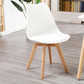 Lot de 4 Chaises de Salle a Manger - Cuir Blanc