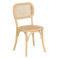 Chaise Artisanale en Bois d'Orme et Rotin Naturel