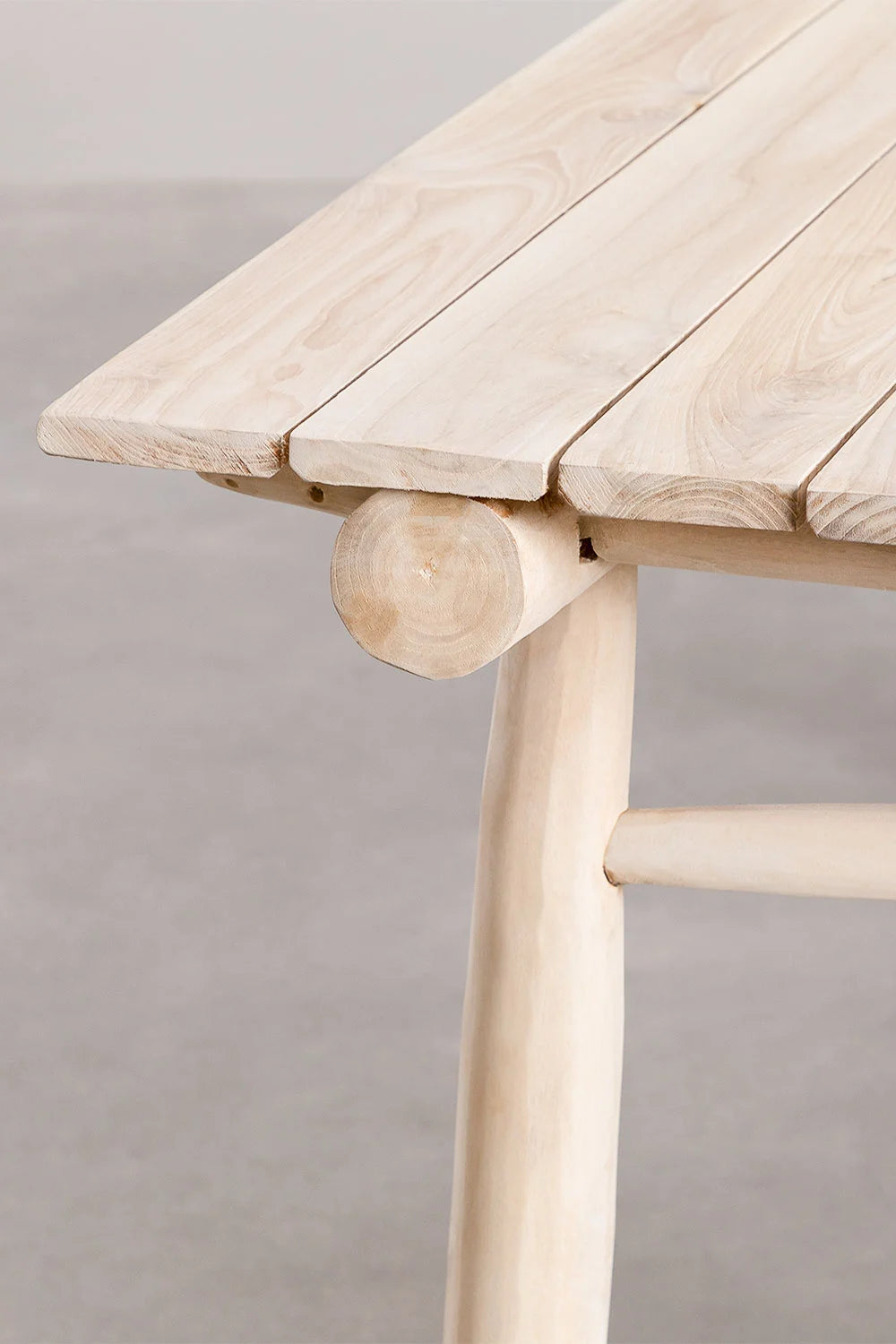 Table de Salle à Manger Rectangulaire en Bois de Teck (180,5x100 cm)