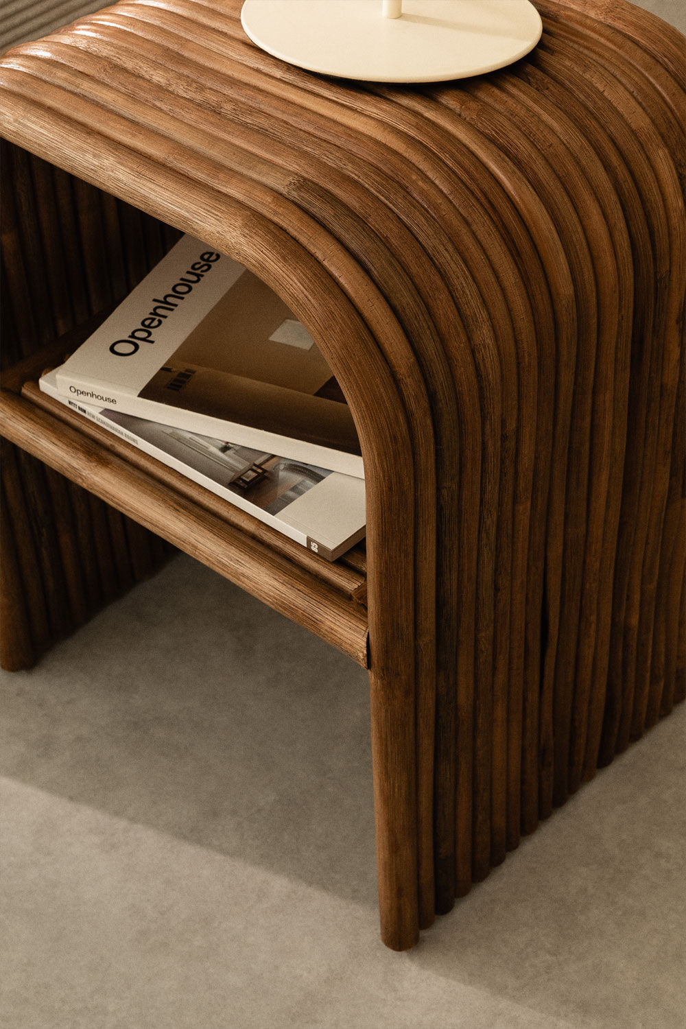 Table d'Appoint Rectangulaire en Rotin (35x40 cm)