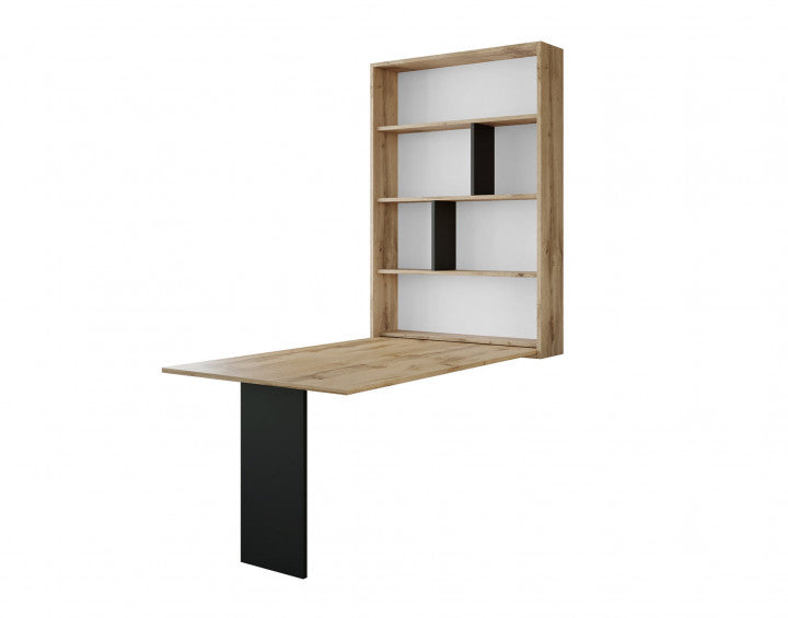 Table Murale Rabattable avec Rangements - 4 Personnes