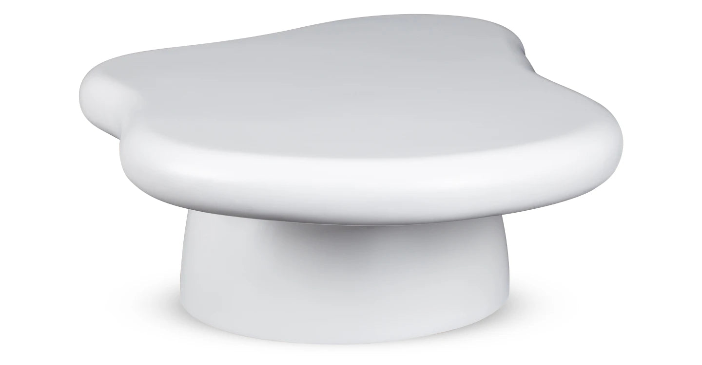 Table Basse Fibre de Verre - Blanc Coco