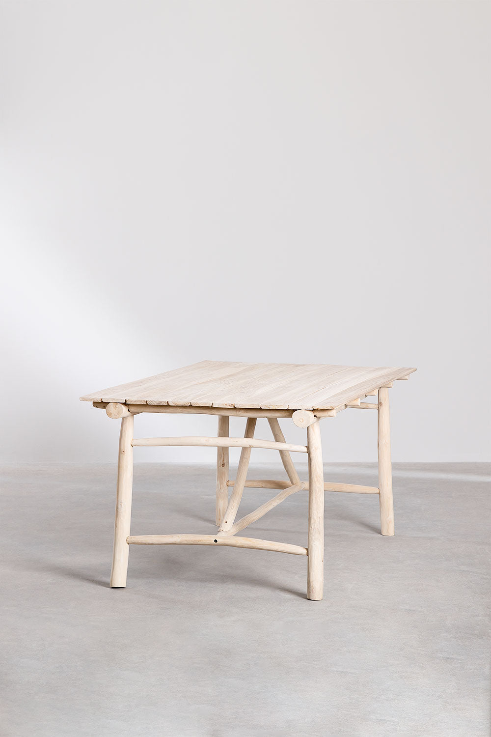 Table de Salle à Manger Rectangulaire en Bois de Teck (180,5x100 cm)