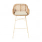 Lot de 2 Tabourets de Bar en Rotin - Pieds Beiges