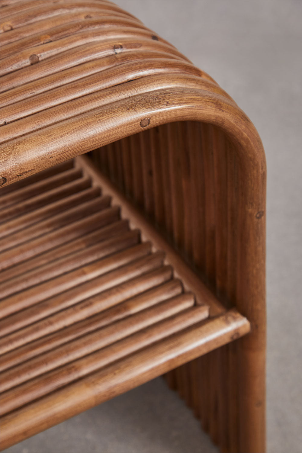 Table d'Appoint Rectangulaire en Rotin (35x40 cm)