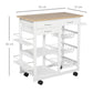 Desserte Chariot Cuisine Multi-Rangements - Chêne Clair & Pin Blanc