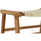 Banc balinais 1 place en Bois de teck Rotin Naturel Cannage